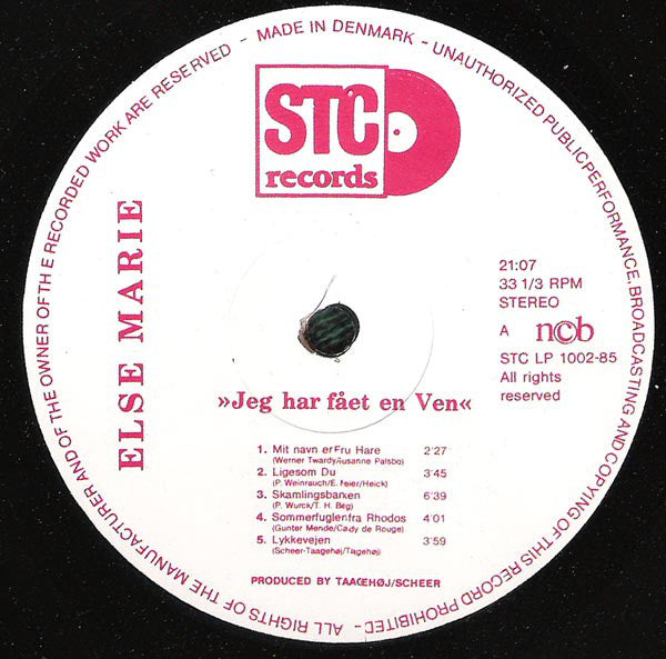 Else Marie (2) : Jeg Har Fået En Ven (LP, Album)