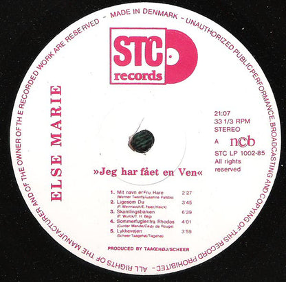 Else Marie (2) : Jeg Har Fået En Ven (LP, Album)