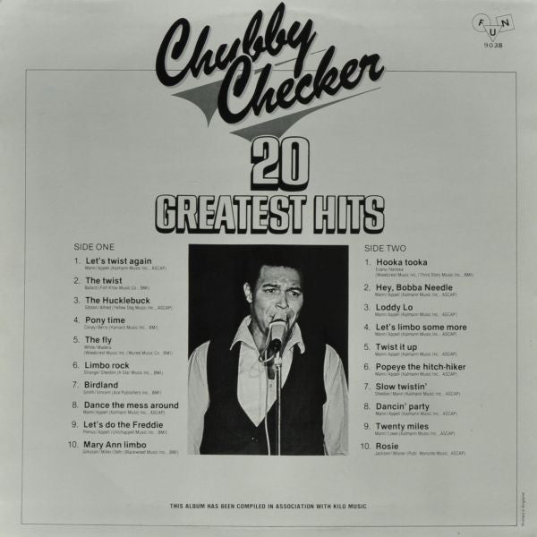Chubby Checker : 20 Greatest Hits (LP, Comp)