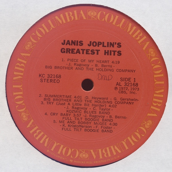 Janis Joplin : Janis Joplin's Greatest Hits (LP, Comp, Pit)