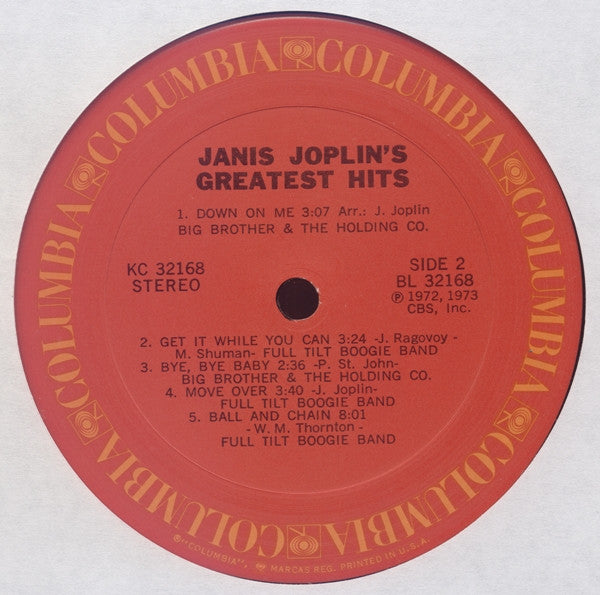 Janis Joplin : Janis Joplin's Greatest Hits (LP, Comp, Pit)