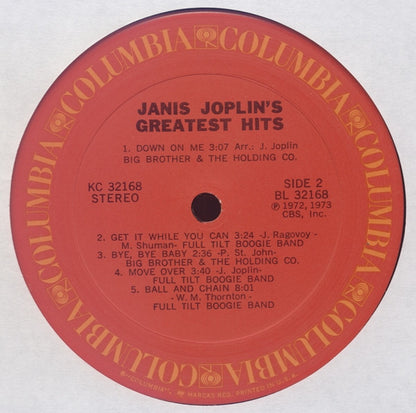 Janis Joplin : Janis Joplin's Greatest Hits (LP, Comp, Pit)