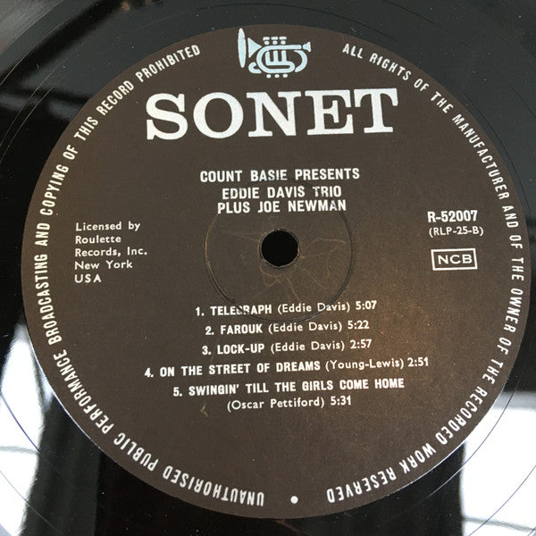 Count Basie Presents Eddie Davis Trio* + Joe Newman : Count Basie Presents Eddie Davis Trio Plus Joe Newman (LP, Album)
