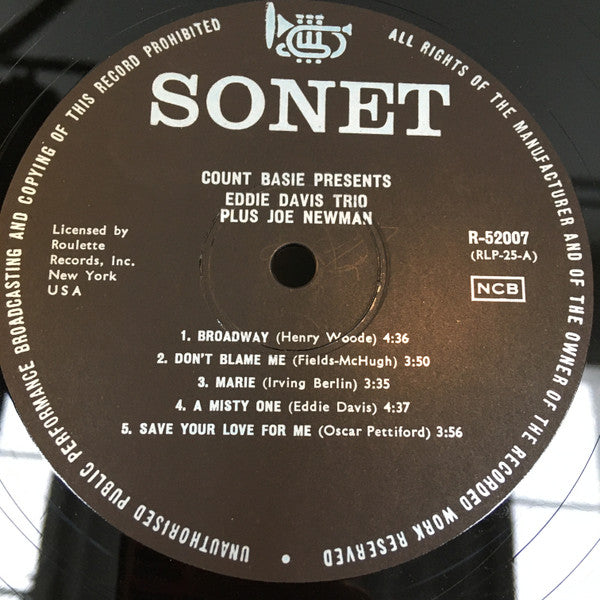 Count Basie Presents Eddie Davis Trio* + Joe Newman : Count Basie Presents Eddie Davis Trio Plus Joe Newman (LP, Album)