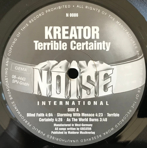 Kreator : Terrible Certainty (LP, Album, RE)