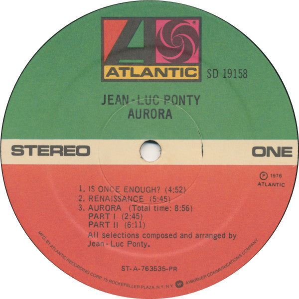 Jean-Luc Ponty : Aurora (LP, Album, RE, Pre)