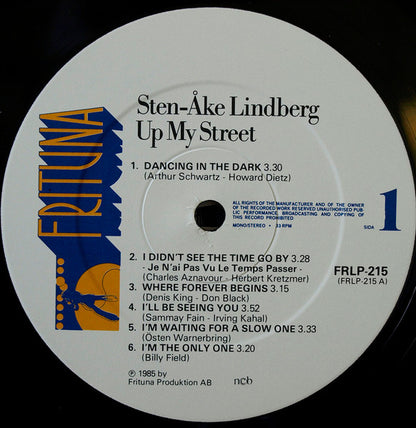 Sten-Åke Lindberg : Up My Street (LP, Album)
