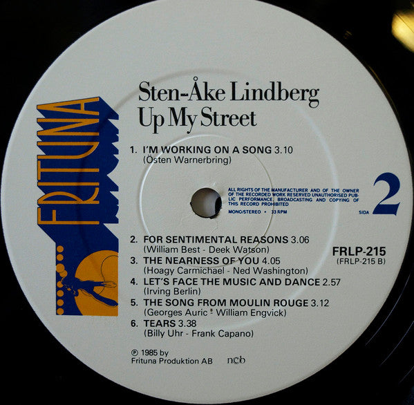 Sten-Åke Lindberg : Up My Street (LP, Album)