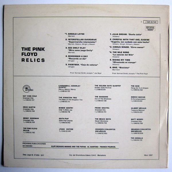 Pink Floyd : Relics (LP, Comp)