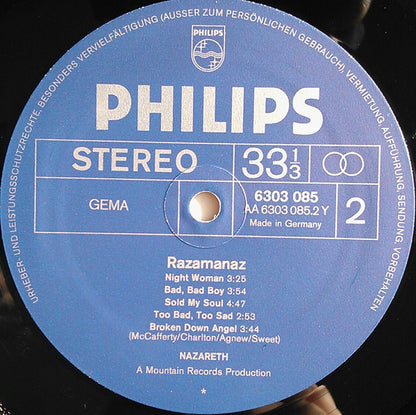 Nazareth (2) : Razamanaz (LP, Album, RP, Gat)