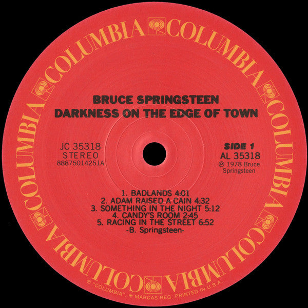 Bruce Springsteen : Darkness On The Edge Of Town (LP, Album, RE, RM)