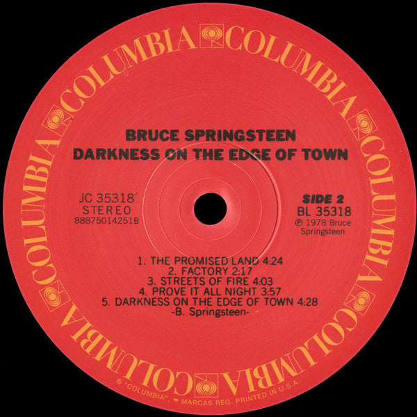 Bruce Springsteen : Darkness On The Edge Of Town (LP, Album, RE, RM)