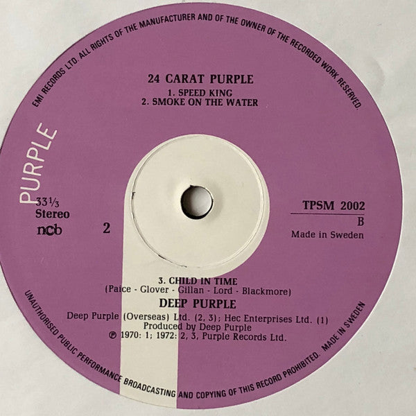 Deep Purple : 24 Carat Purple (LP, Comp)