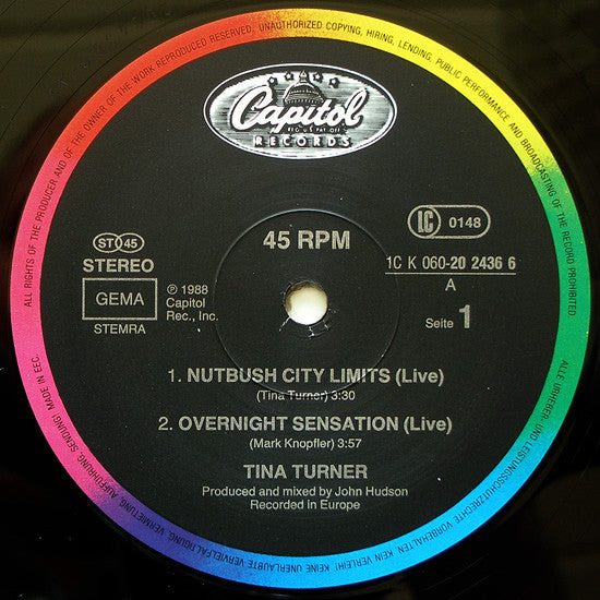 Tina Turner : Nutbush City Limits (Live) (12")