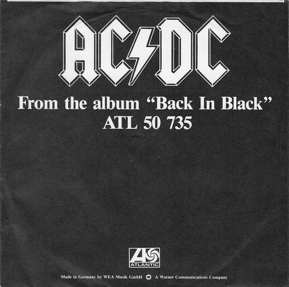 AC/DC : You Shook Me All Night Long (7", Single)