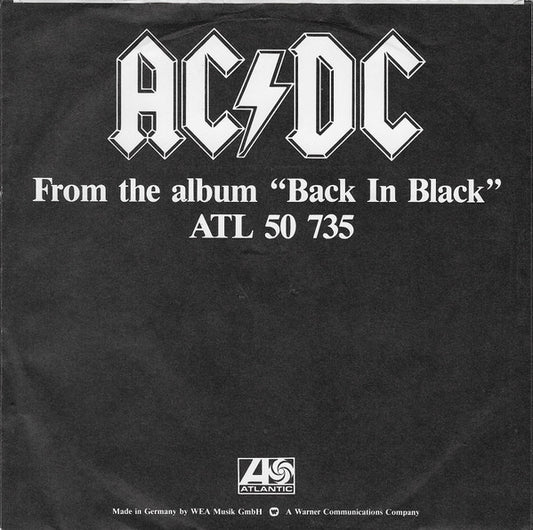 AC/DC : You Shook Me All Night Long (7", Single)