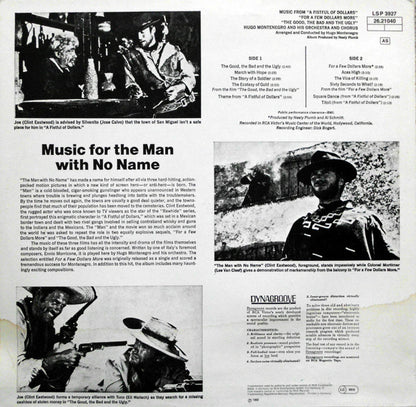 Hugo Montenegro And His Orchestra : Music From 'A Fistful Of Dollars', 'For A Few Dollars More' & 'The Good, The Bad And The Ugly' (LP, Album)