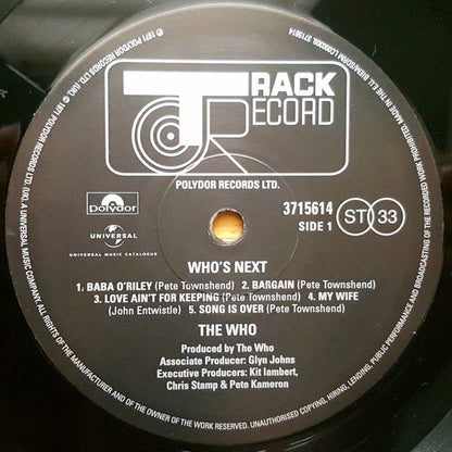 The Who : Who's Next (LP, Album, RE, RM, 180)