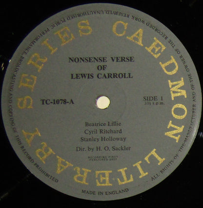 Beatrice Lillie, Cyril Ritchard, Stanley Holloway : Nonsense Verse Of Carroll And Lear (LP, Mono)
