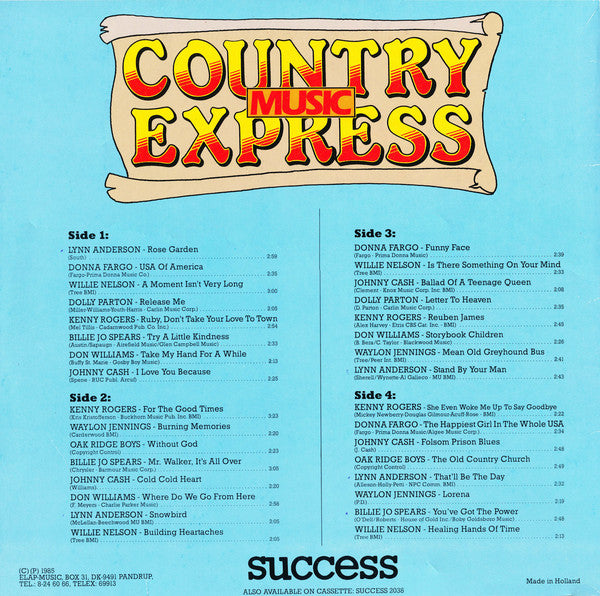 Various : Country Music Express (32 Hits Vol. 1) (2xLP, Comp)