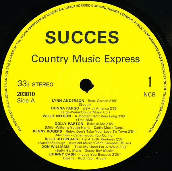 Various : Country Music Express (32 Hits Vol. 1) (2xLP, Comp)