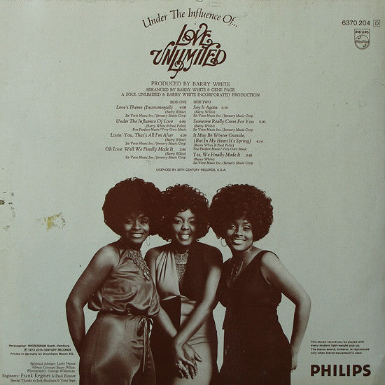 Love Unlimited : Under The Influence Of... Love Unlimited (LP, Album)
