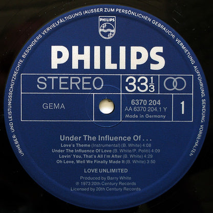 Love Unlimited : Under The Influence Of... Love Unlimited (LP, Album)