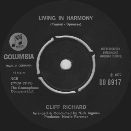 Cliff Richard : Living In Harmony / Empty Stairs (7", Single)