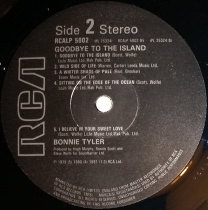 Bonnie Tyler : Goodbye To The Island (LP, Album)