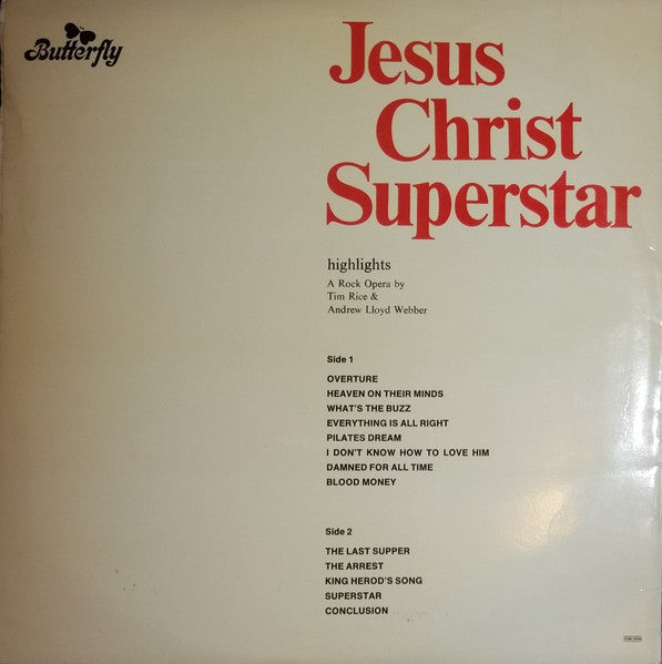 Unknown Artist : Jesus Christ Superstar Highlights (LP, Comp)