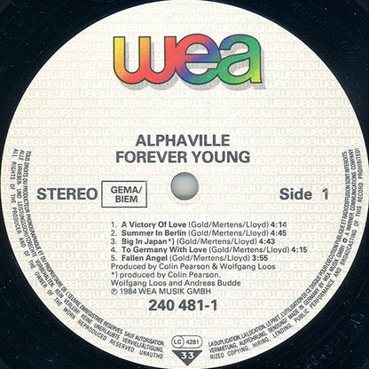 Alphaville : Forever Young (LP, Album)