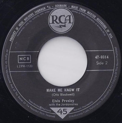 Elvis Presley : O Sole Mio (It's Now Or Never) / Make Me Know It (7", Single)