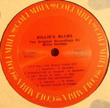 Billie Holiday : Billie's Blues (The Original Recordings By Billie Holiday) (LP, Comp, Mono, RE)