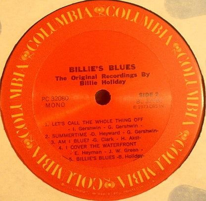 Billie Holiday : Billie's Blues (The Original Recordings By Billie Holiday) (LP, Comp, Mono, RE)