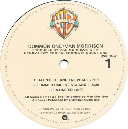 Van Morrison : Common One (LP, Album, Jac)