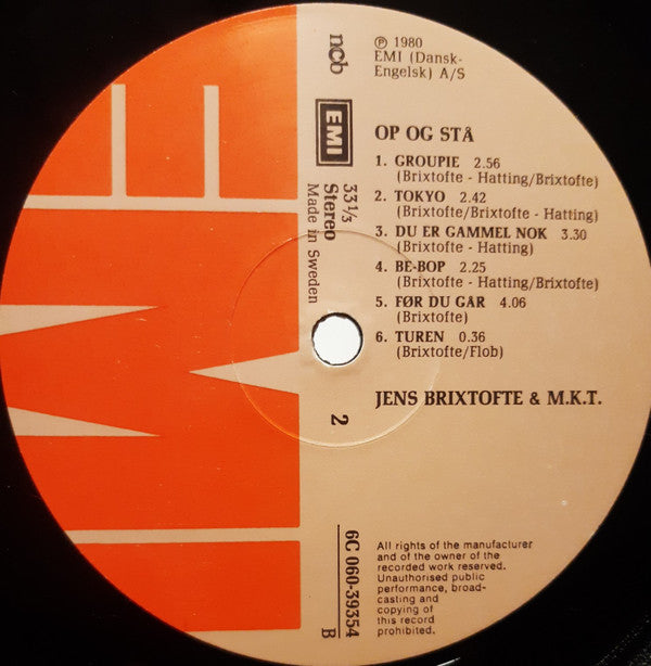 Jens Brixtofte & M.K.T. : Op Og Stå (LP, Album)