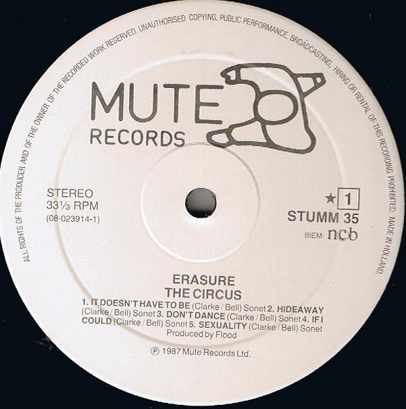Erasure : The Circus (LP, Album)