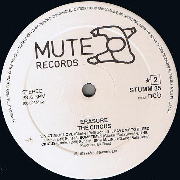 Erasure : The Circus (LP, Album)