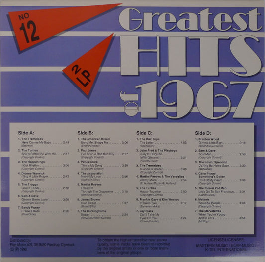 Various : Greatest Hits Of 1967 (2xLP, Comp, Gat)