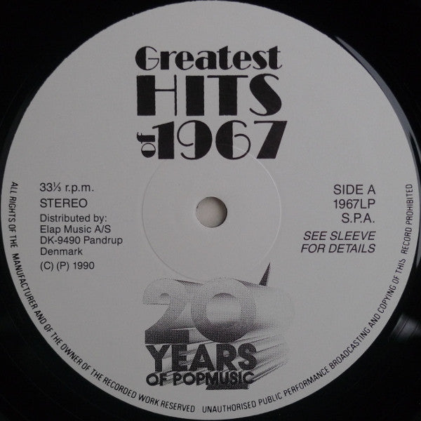 Various : Greatest Hits Of 1967 (2xLP, Comp, Gat)
