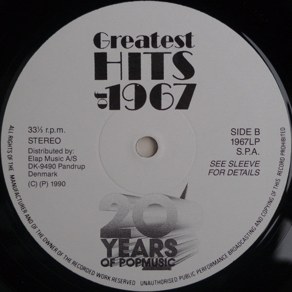 Various : Greatest Hits Of 1967 (2xLP, Comp, Gat)