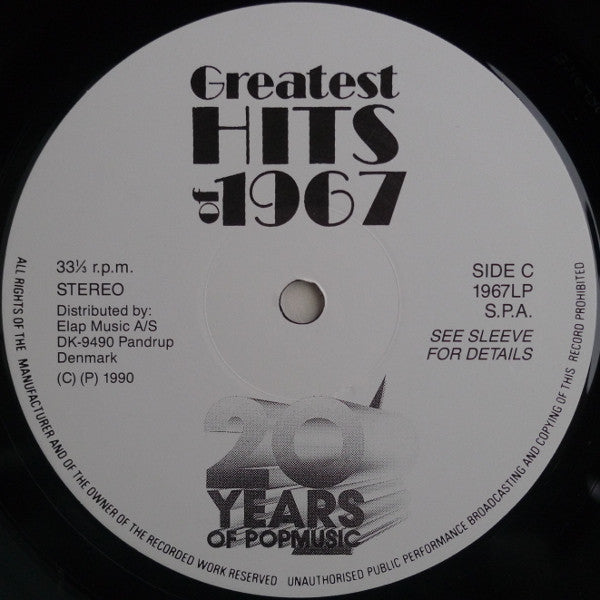 Various : Greatest Hits Of 1967 (2xLP, Comp, Gat)