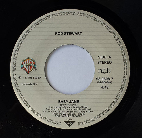 Rod Stewart : Baby Jane (7", Single)