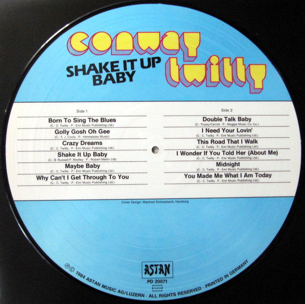 Conway Twitty : Shake It Up Baby (LP, Comp, Pic)