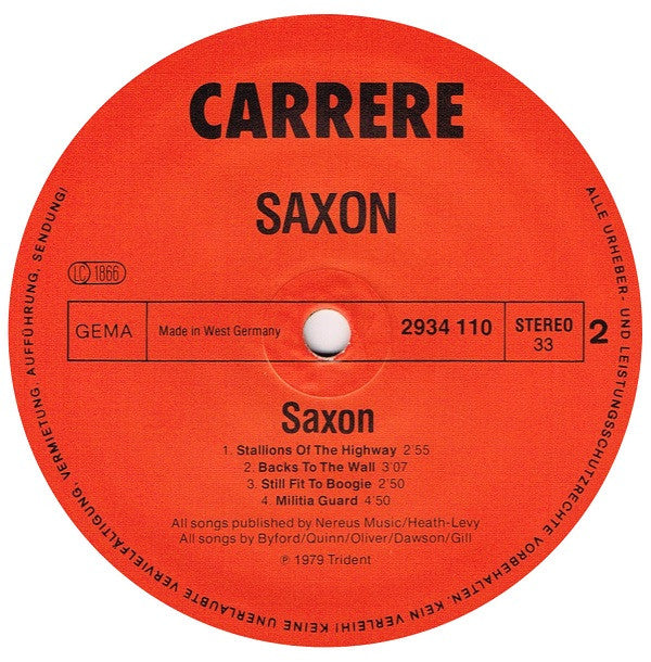 Saxon : Saxon (LP, Album)
