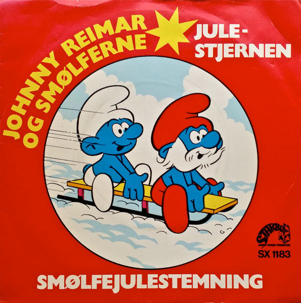Johnny Reimar og The Smurfs (2) : Julestjernen / Smølfejulestemning (7", Sol)