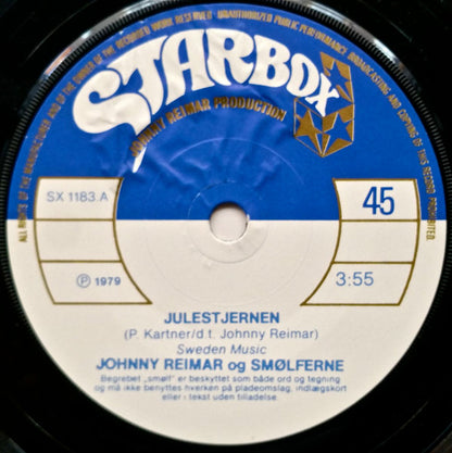 Johnny Reimar og The Smurfs (2) : Julestjernen / Smølfejulestemning (7", Sol)
