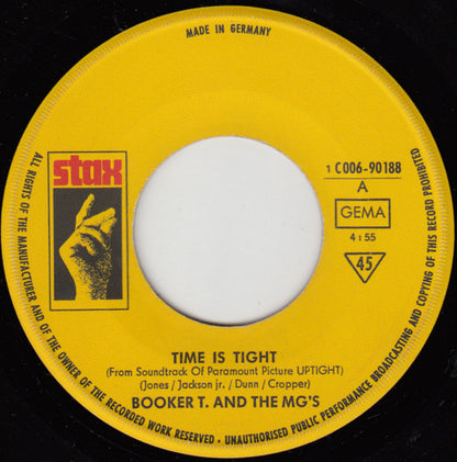 Booker T & The MG's : Time Is Tight / Johnny, I Love You (7", Single, Mono)