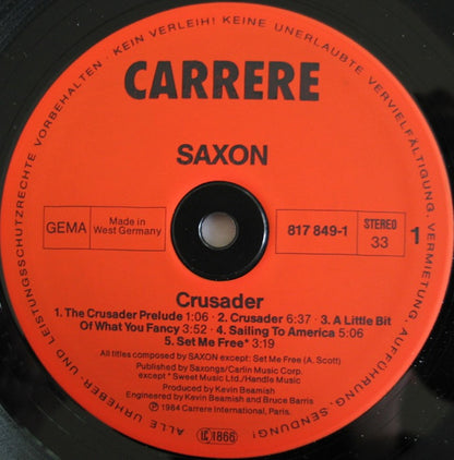 Saxon : Crusader (LP, Album, RP, Inj)
