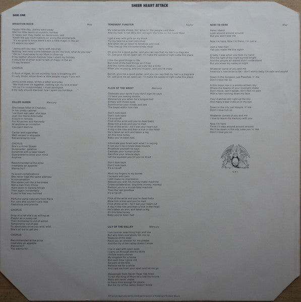 Queen : Sheer Heart Attack (LP, Album)